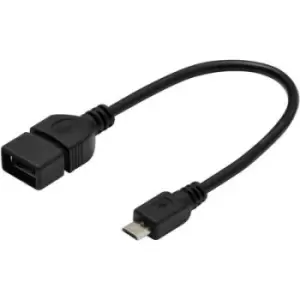 Image of Digitus USB 2.0 Adapter [1x USB 2.0 connector Micro B - 1x USB 2.0 port A] AK-300309-002-S
