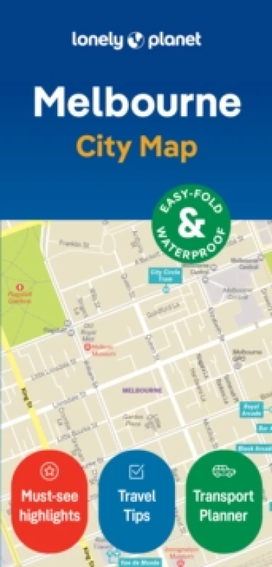 Image of Lonely Planet Melbourne City Map : Durable, Waterproof, Easy-Fold Planning Map with Attractions & Walking Tours Sheet map, folded