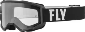 Image of Fly Racing Focus Motocross Goggles, black-white, black-white