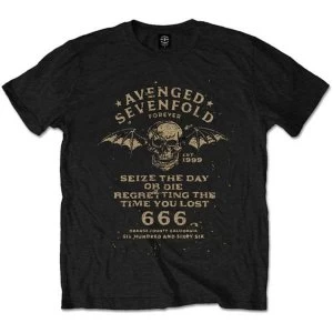 Image of Avenged Sevenfold Seize The Day Mens Medium T-Shirt - Black