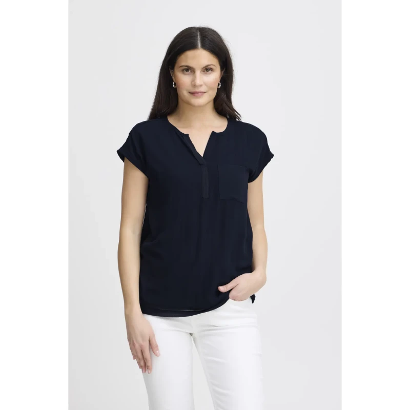 Image of fransa Womens blouse fransa Zawov 2 Bleu Female 2XL
