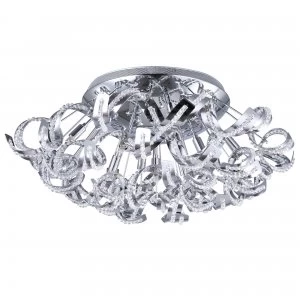 Image of Litecraft Etta Chrome Ceiling Light