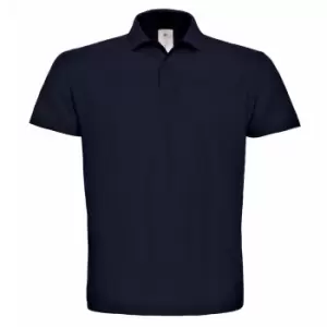 Image of B&C ID.001 Mens Short Sleeve Polo Shirt (M) (Navy Blue)