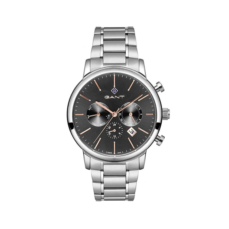 Image of Gant Mens Cleveland Analogue Quartz Watch Silver/Black male One Size