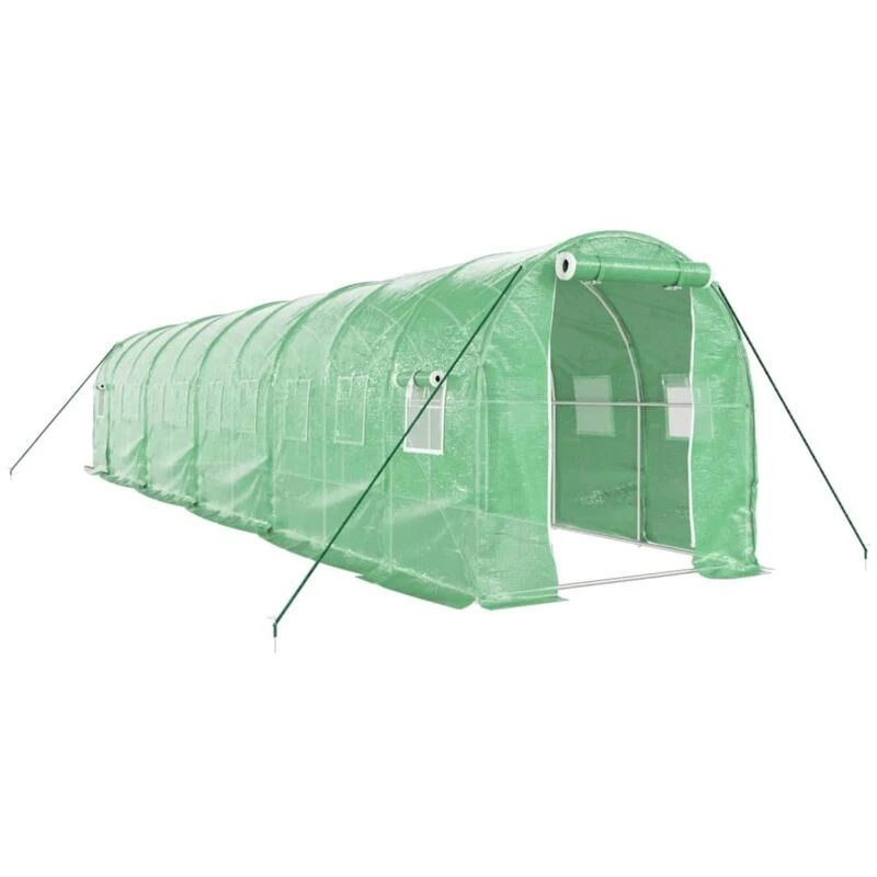 Image of vidaXL Greenhouse with Steel Frame Green 20 m 10x2x2 m, Green 3188020