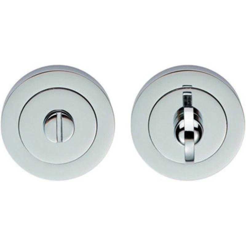 Image of Loops Thumbturn Lock and Release Handle 50mm Diameter Round Rose Polished Chrome Multi unisex