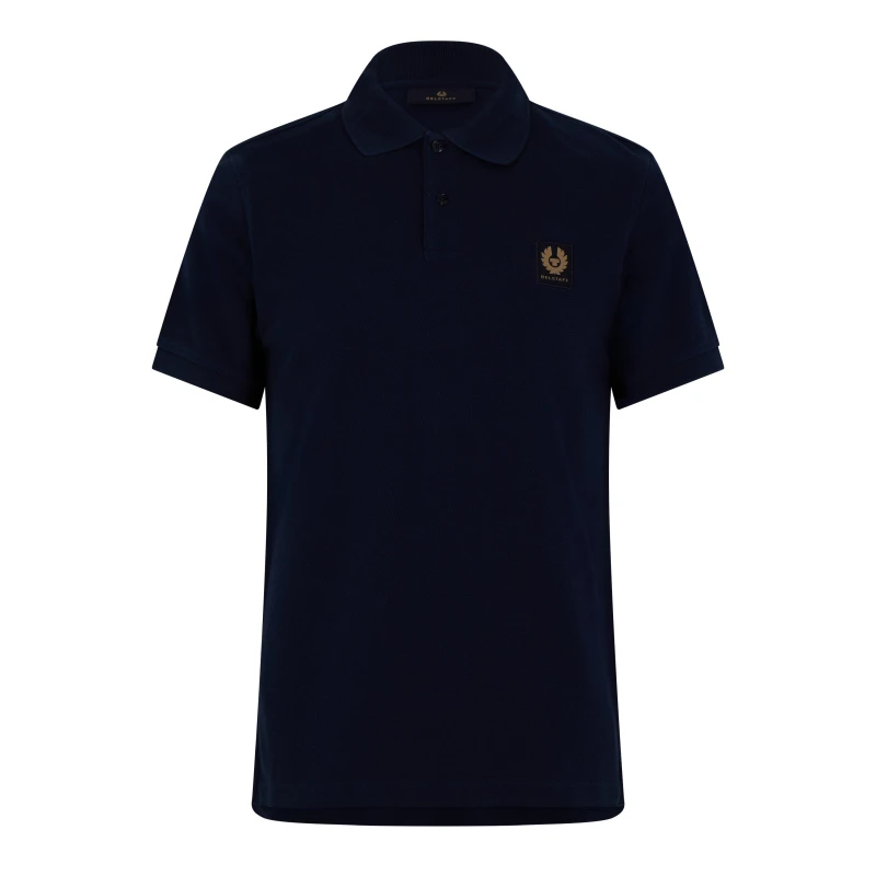 Image of Belstaff Logo Polo Dark Ink