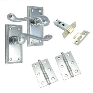 Image of Select 100mm Georgian Lock Set - Polished Chrome