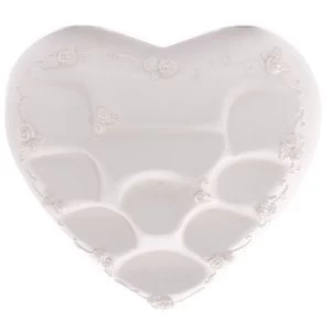 Image of White Heart Shaped Tiered Display Stand