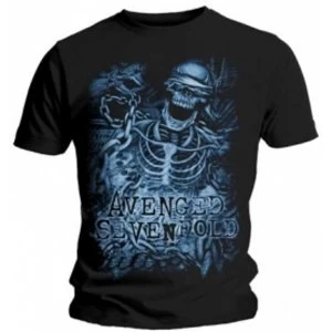 Image of Avenged Sevenfold Chained Skeleton Black T Shirt Small