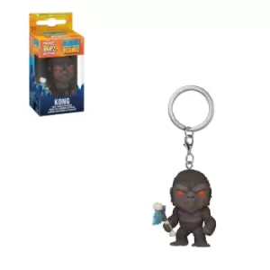 Image of Godzilla vs Kong Kong with weapon Funko Pop Vinyl Keychain