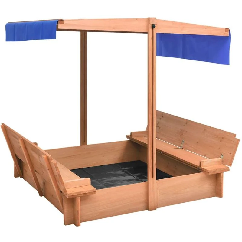Image of VIDAXL Sandbox with Roof Firwood 112x112x112cm Vidaxl 8720286452578