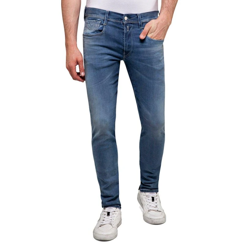 Image of Replay Hyperflex Anbass Slim Jeans Med Blue 009 male 30W S