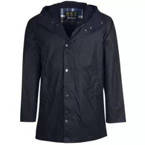 Image of Barbour Mens Breswell Wax Jacket Navy/Summer Navy Large