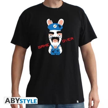 Image of Lapins Cretins - Game Over Mens Medium T-Shirt - Black