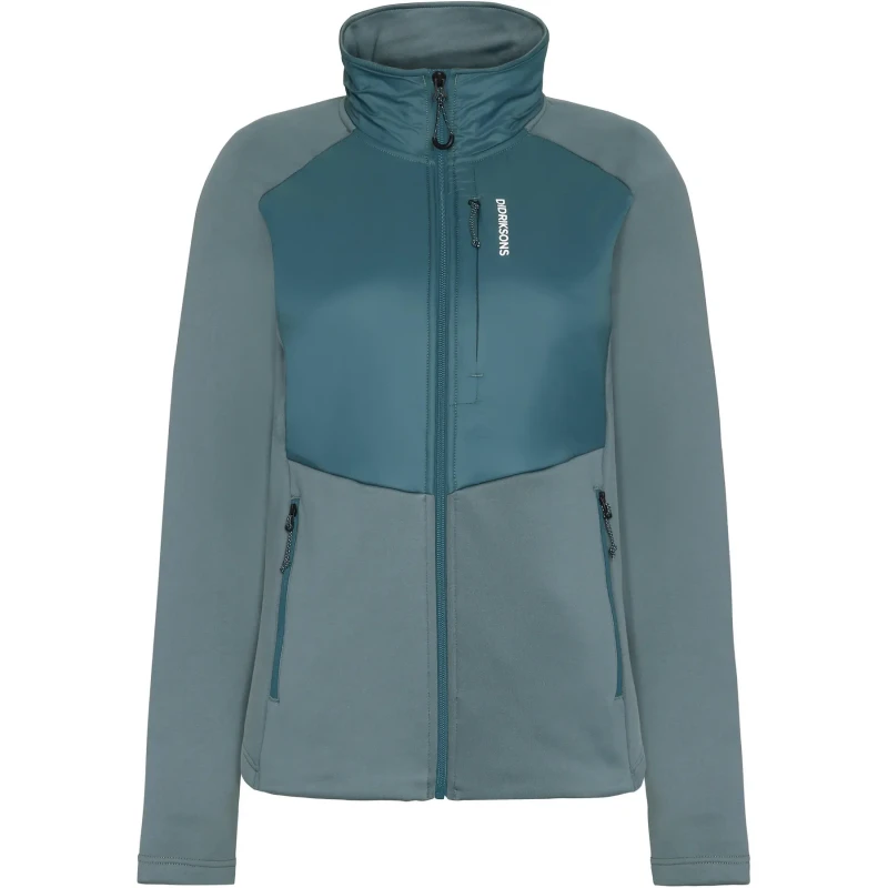 Image of Womens full-zip fleece Didriksons Mija Turquoise Female 46