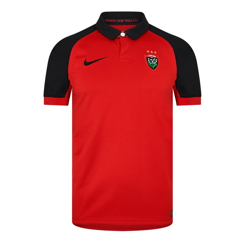 Image of Nike RC Toulon Home Rugby Shirt 2023 2024 Adults - Red Red S