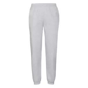 Image of Fruit of the Loom Mens Classic Elasticated Hem Jogging Bottoms (L) (Soft Grey Heather)