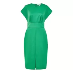 Image of Yumi Green Scuba Kimono Sleeve Fitted Dress - Green