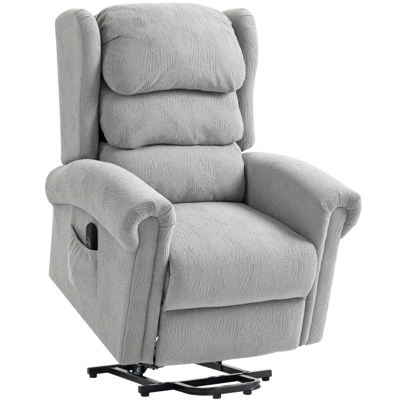 Image of HOMCOM HOMCOM Power Lift Recliner Chair with Remote Control for Elderly in Grey Size: 1 Pack Grey 1 Pack Unisex 5063603046573