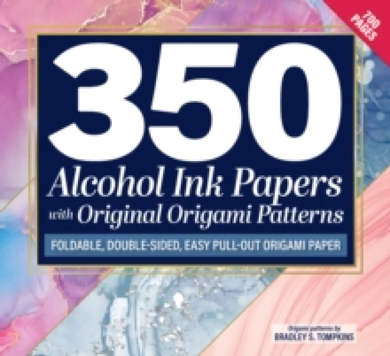 Image of 350 Alcohol Ink Papers with Original Origami Patterns : Foldable, Double-Sided, Easy Pull-Out Origami Paper Paperback / softback