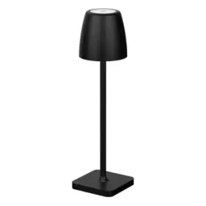 Image of Digby 30cm Outdoor Portable Lamp Sandy Black Aluminium LED 2W 207Lm 3000K IP54 dc Switched usb Wire - Merano
