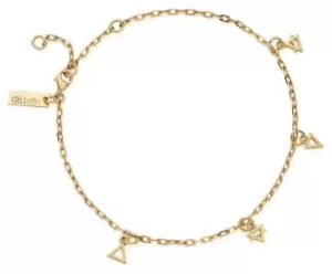 Image of ChloBo GAN3157 Multi Charm Elements Anklet Gold Plated Jewellery