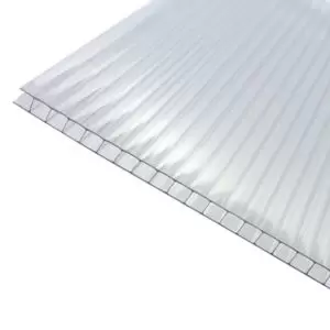 Image of Axiome Clear Polycarbonate Twinwall Roofing Sheet (L)4M (W)690mm (T)6mm