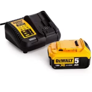 Image of DEWALT DEWALT 18V DCB184 5.0Ah Battery & DCB115 Charger Set DCB115-GB