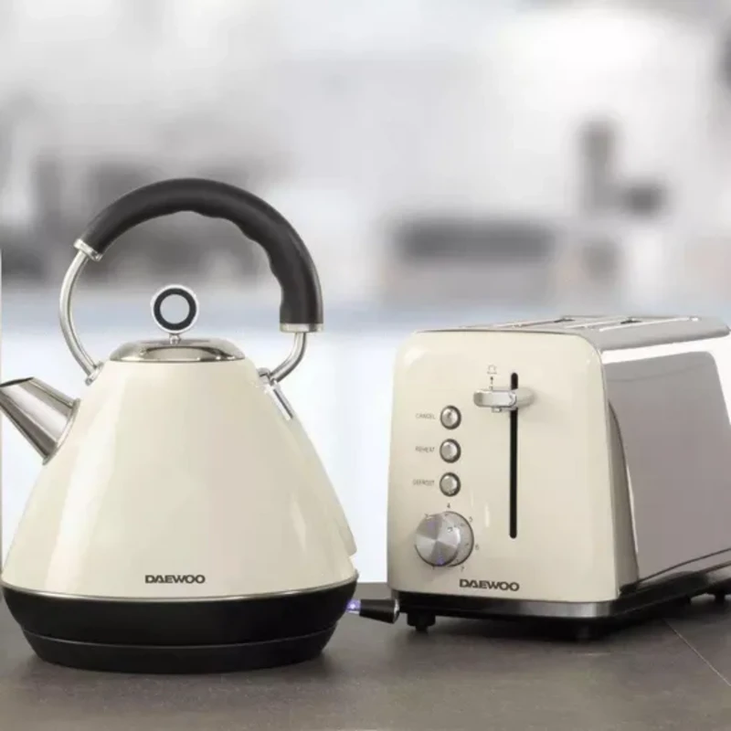 Image of Daewoo SDA2715 Kensington Pyramid 2 Slice Toaster and 1.7L Kettle
