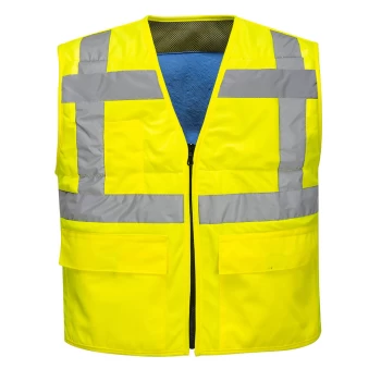 Image of Portwest Cooling Class 2 Hi Vis Waistcoat Yellow L / XL
