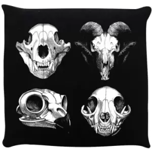 Image of Grindstore Calvaria Collection Cushion (One Size) (Black) - Black