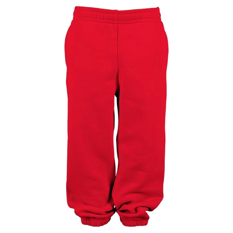Image of Build Your Brand Basic Jogging Bottoms in Scarlet Size: 4-6 Years Scarlet Unisex 4-6 Years