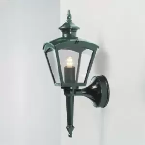 Image of Konstsmide Cassiopeia Outdoor Classic Lantern Wall Light Shiny Green, IP23