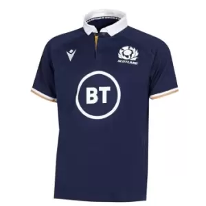 Image of Macron Scotland Home Rugby Shirt 2020 2021 - Blue
