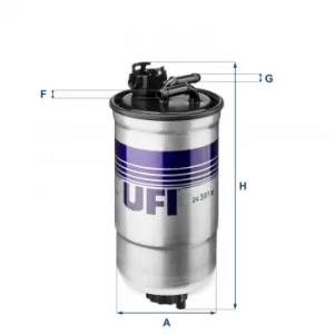 Image of 24.391.00 UFI Fuel Filter