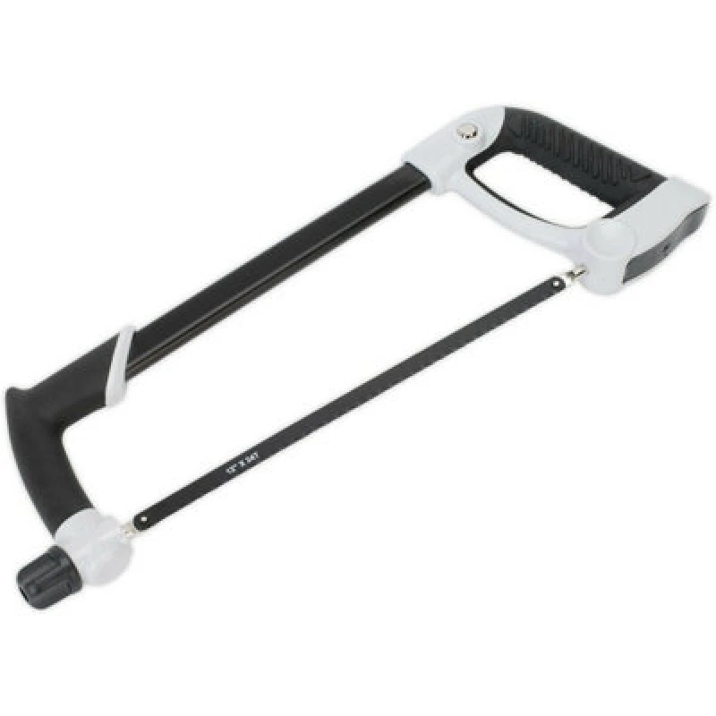 Image of Loops 300mm Hacksaw with Adjustable Blade - Rubberised Grip - High Carbon Steel Blade Metallics