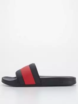 Image of Tommy Hilfiger Flag Pool Slides - Desert Sky, Desert Sky, Size 10, Men