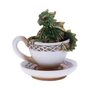 Image of Dracuccino (Green) Dragon Teacup Figurine