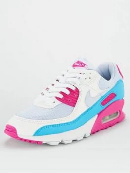 Image of Nike Air Max 90 - Grey/Pink, Size 4, Women
