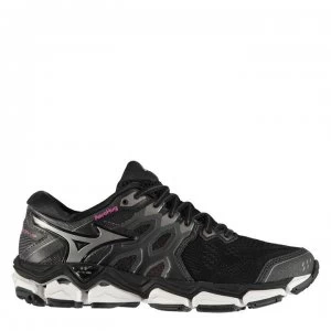 Image of Mizuno Wave Horizon 3 Ladies Running Shoes - Black/Pink