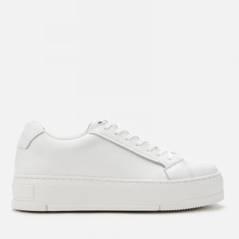 Image of Vagabond Womens Judy Leather Flatform Trainers - White - UK 4