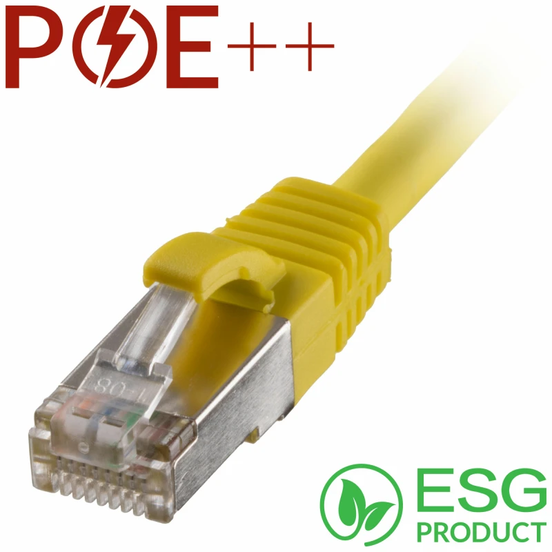 Image of Cablenet Cablenet 5m Cat6a RJ45 Yellow S/FTP LSOH 26AWG Snagless Booted Patch Lead (PK 50) 65-5050B