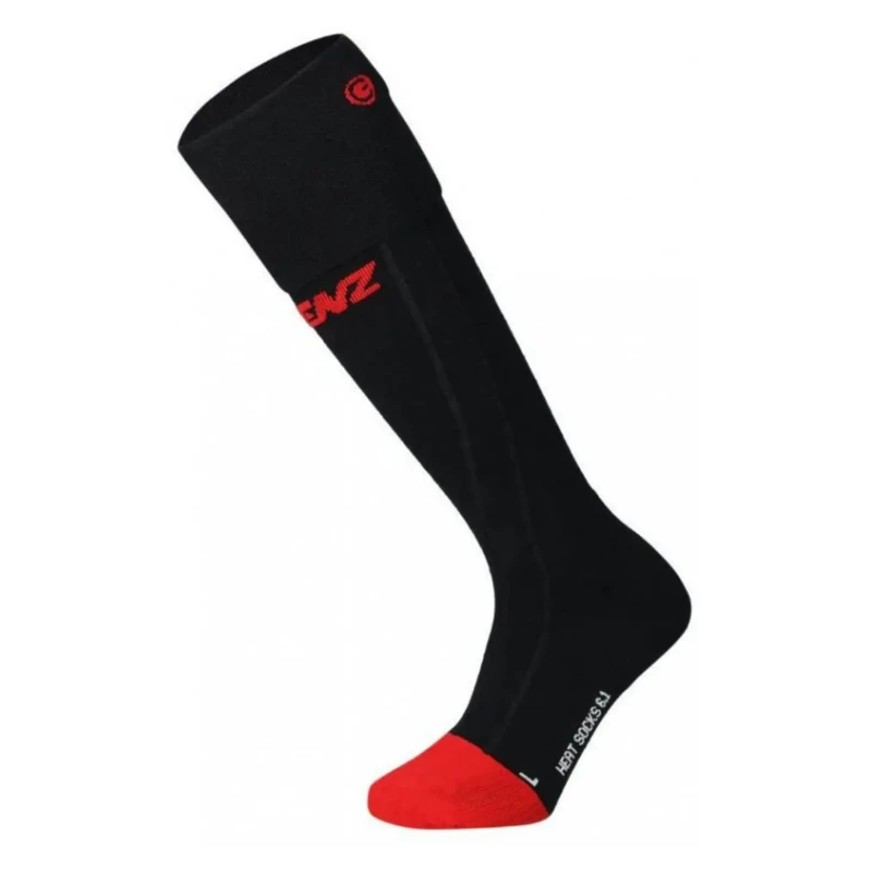 Image of Lenz Heat Sock 6.1 Toe Cap Compression Heated Socks, black-red, Size 39 - 41 for Men