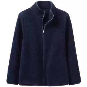 Image of Crew Clothing Womens Sherpa Zip Through Jacket Navy 14