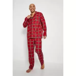 Image of I Saw It First Family Mens Christmas Nightwear Set - Red