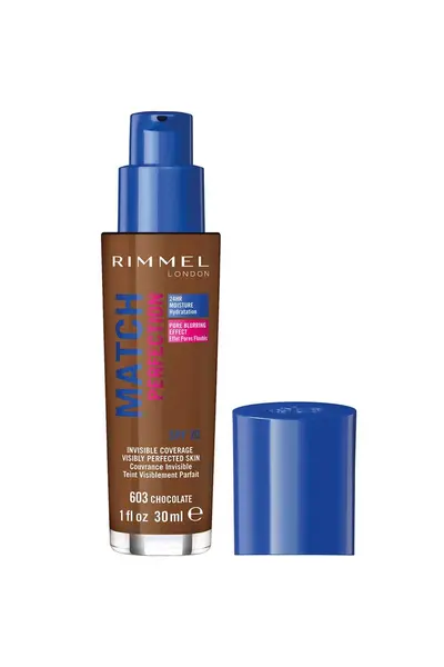 Image of Rimmel London Match Perfection Foundation Chocolate 603