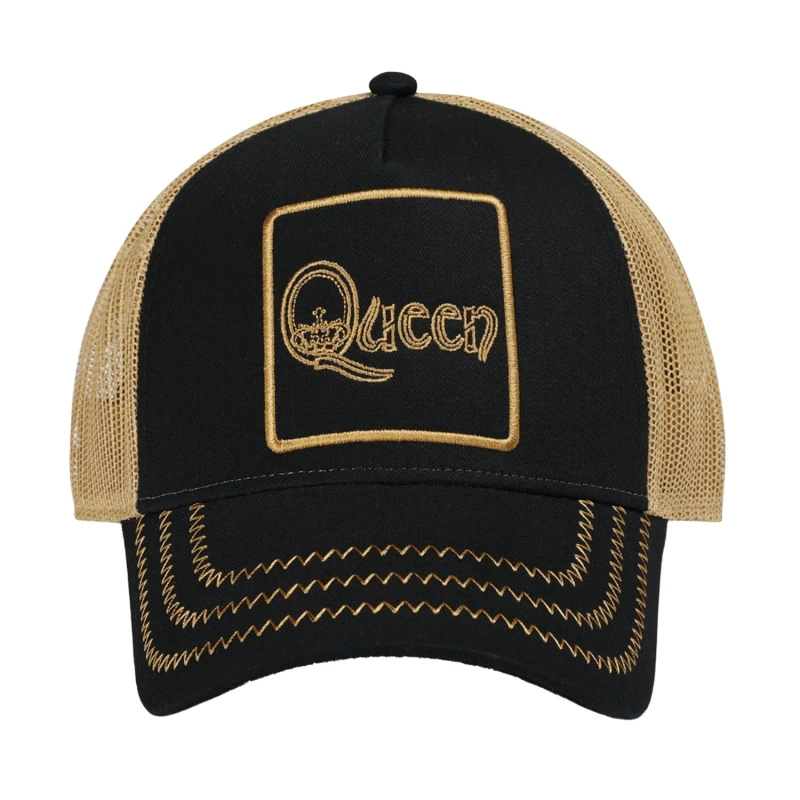 Image of Amplified Womens Queen Trucker Cap in Black Female One Size