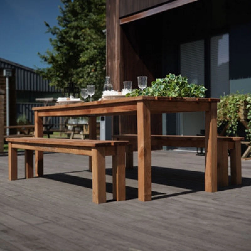 Image of Cerland Banket Wooden Garden Dining Set 6 Seat