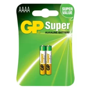 Image of GP GPPCA025A001 AAAA Super Alkaline Batteries (Pack 2)